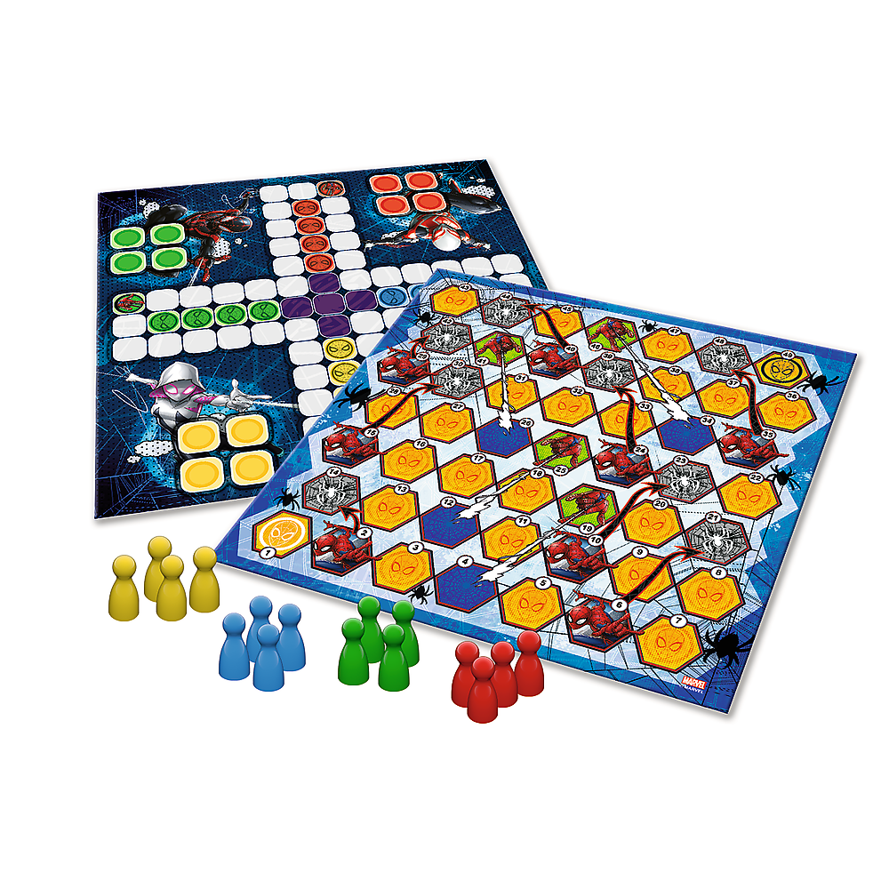 Spiel 2in1 Chinesischer Mann / Schlangen und Leitern - Spider-Man Trefl 02419