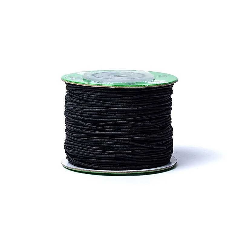 Snur elastic negru 35 metri - 0,8 mm