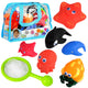 Set Of Sea Animals For Bathing Rubber Fishing Strainer 12 Pcs.