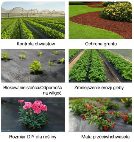 Black Agrotextile 160cm X50 M Uv 90 G Anti-weed Agrotextile + Anchors