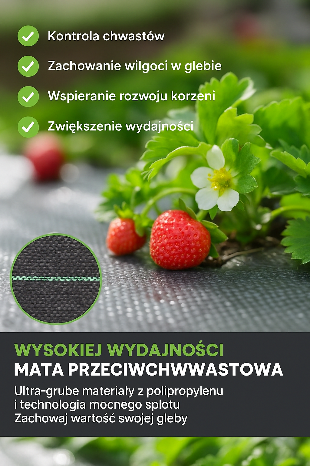 Black Agrotextile 1100cm X 50m Uv 135g Anti-weed Agrotextile + Anchors