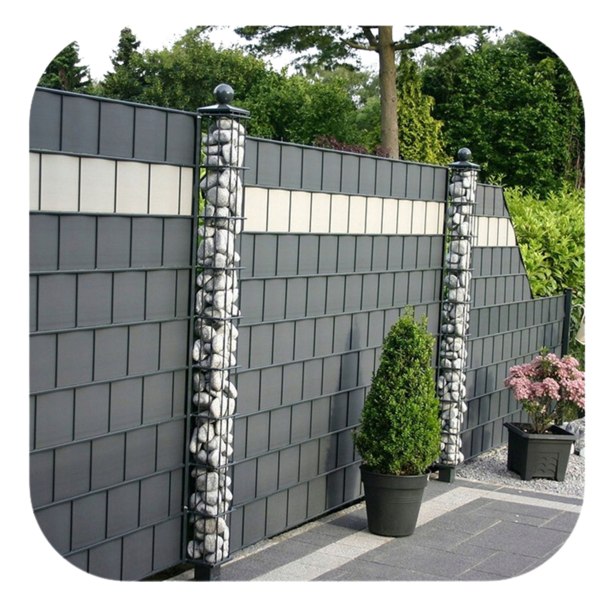 Uv Protection Fence Tape 20 Clips Gray 450 G/m² 19x35m