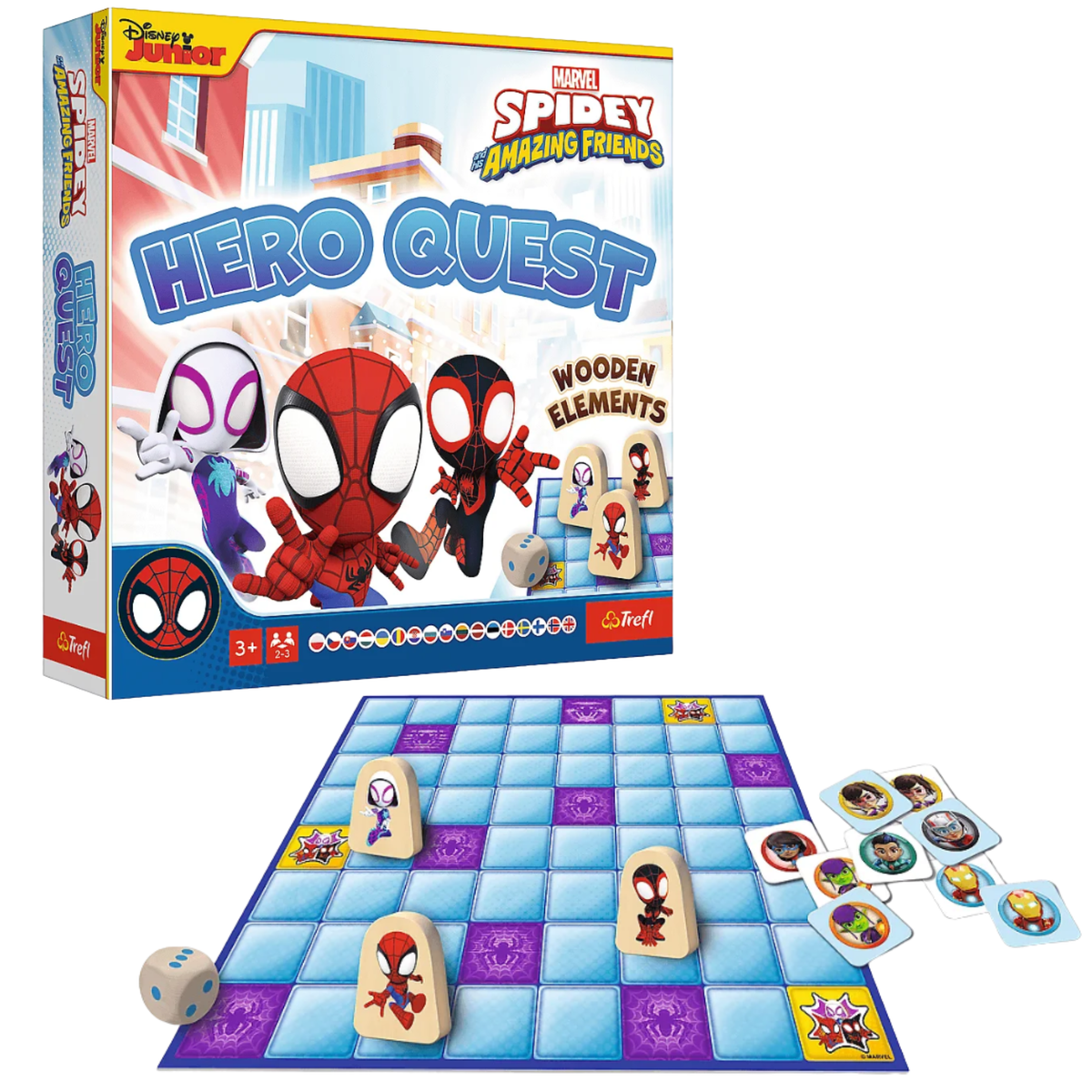 Jogo de tabuleiro do Homem-Aranha Hero Quest Spidey Trefl 02436