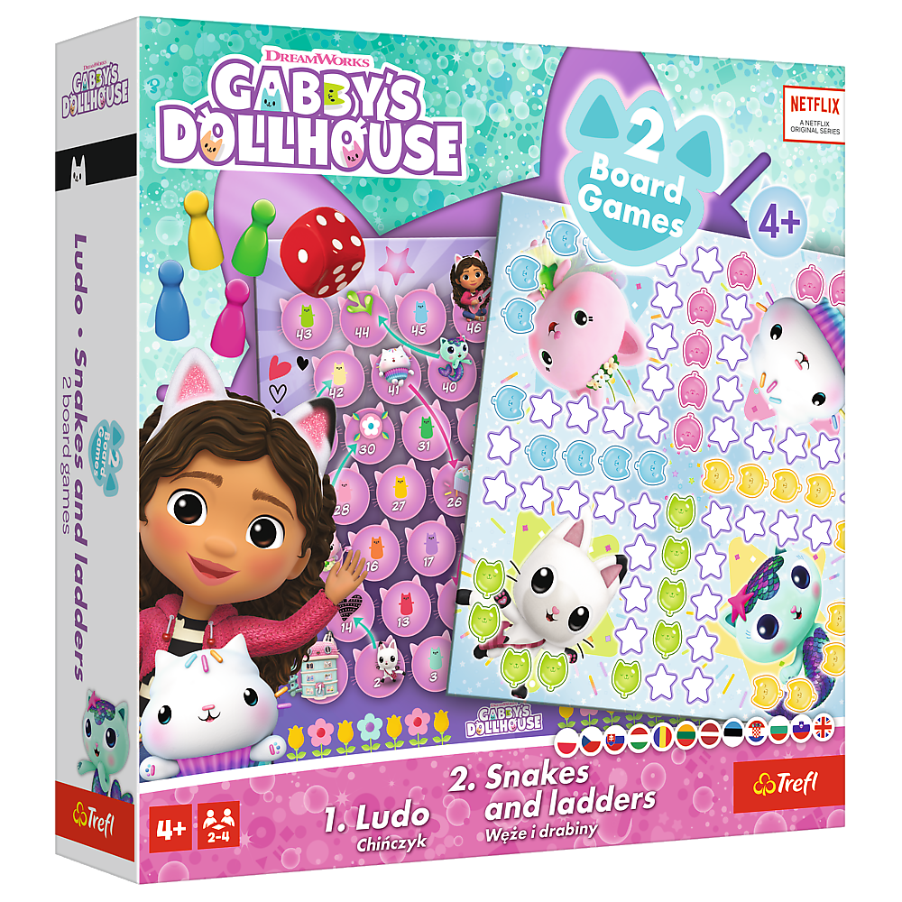 2 az 1-ben kínai játék – Kígyók és létrák Gabbys Dollhouse 02590