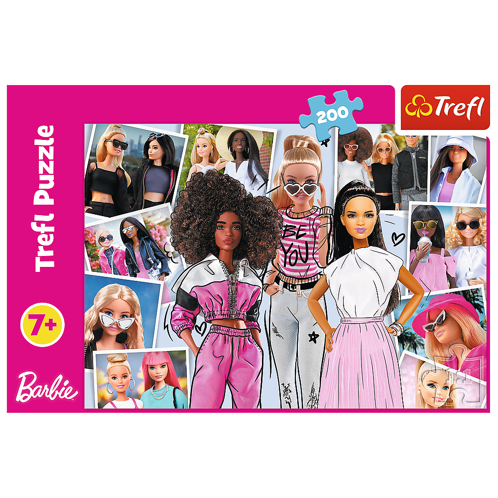Puzzle - 200 - Ve světě Barbie Trefl 13301