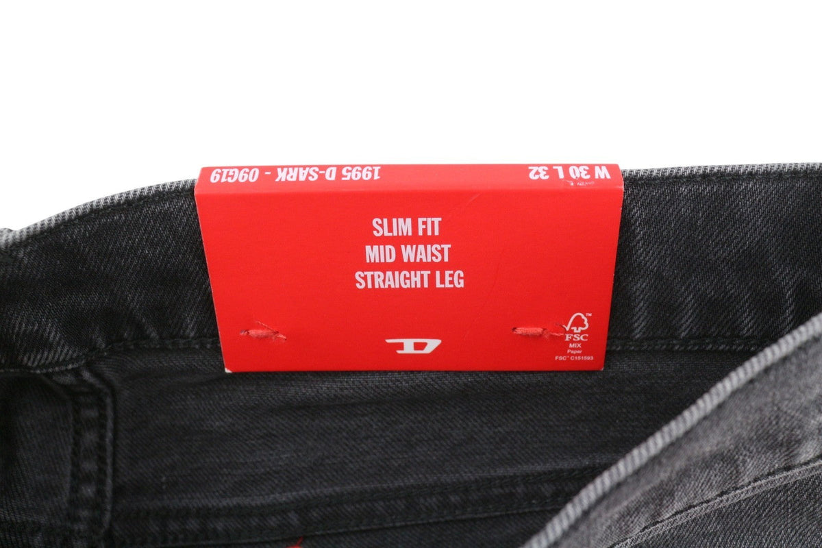 Diesel 1995 D-sark 09g19 Pánske Jeansgrey Faded Distress Slim Rrp225