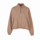 American Eagle Outfitters Sweat-shirt surdimensionné à col rond et demi-fermeture éclair pour femme