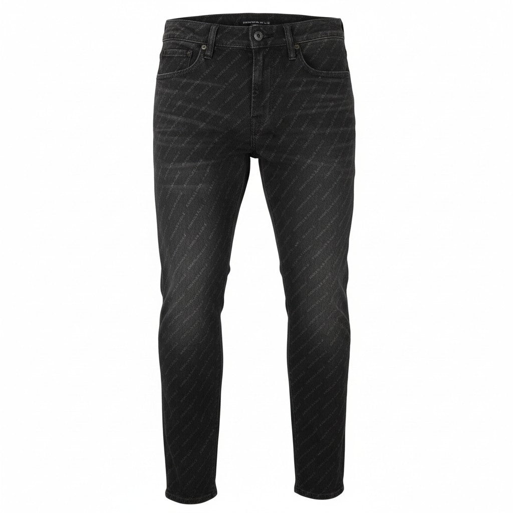 American Eagle Outfitters Skinny Black Wash HerrenjeansAllover-Logo