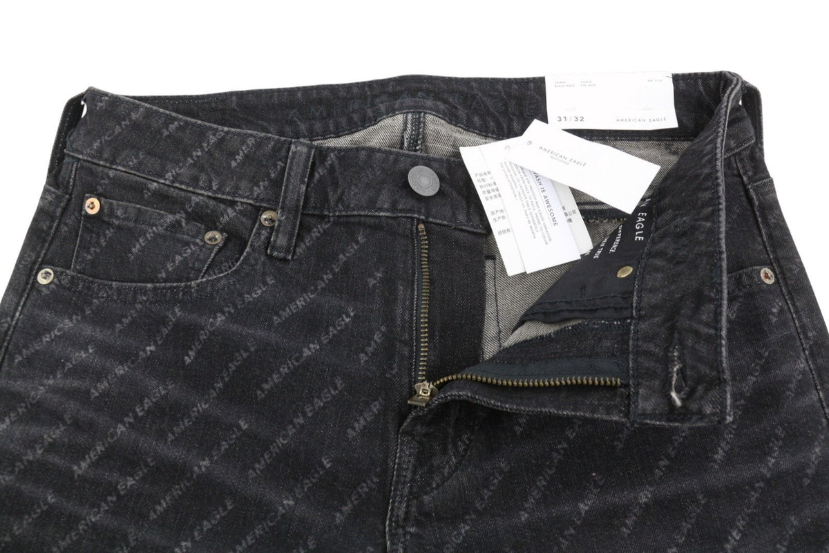 American Eagle Outfitters Skinny Black Wash HerrenjeansAllover-Logo