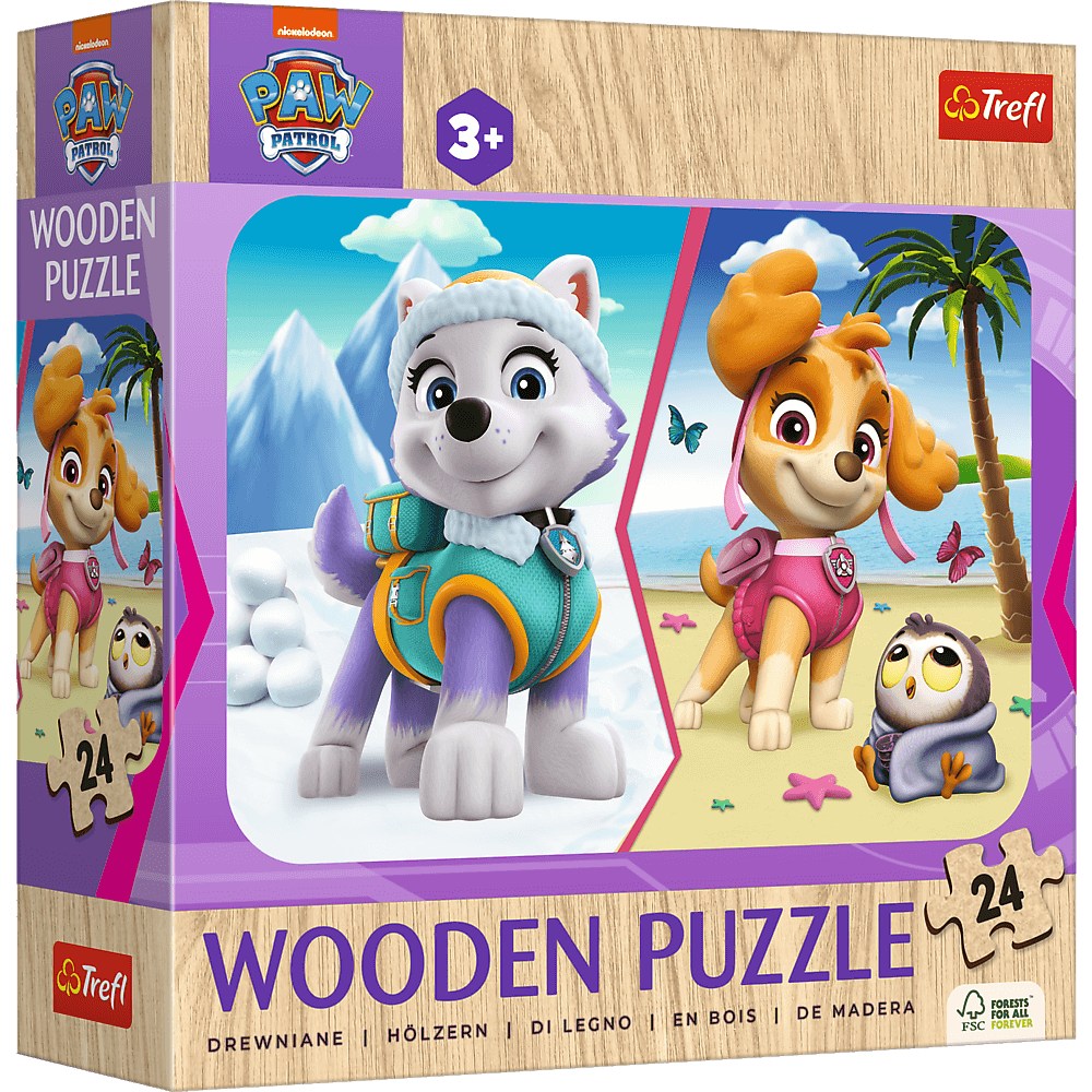 Puzzle - 24 Puzzle Drewniane - Dziewczęcy Psi Patrol Trefl 20266