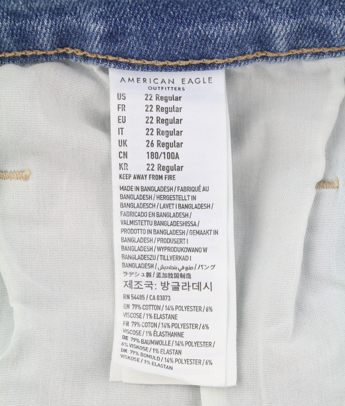 American Eagle Outfitters Stretch Mom Dames Jeanswashed Blauw