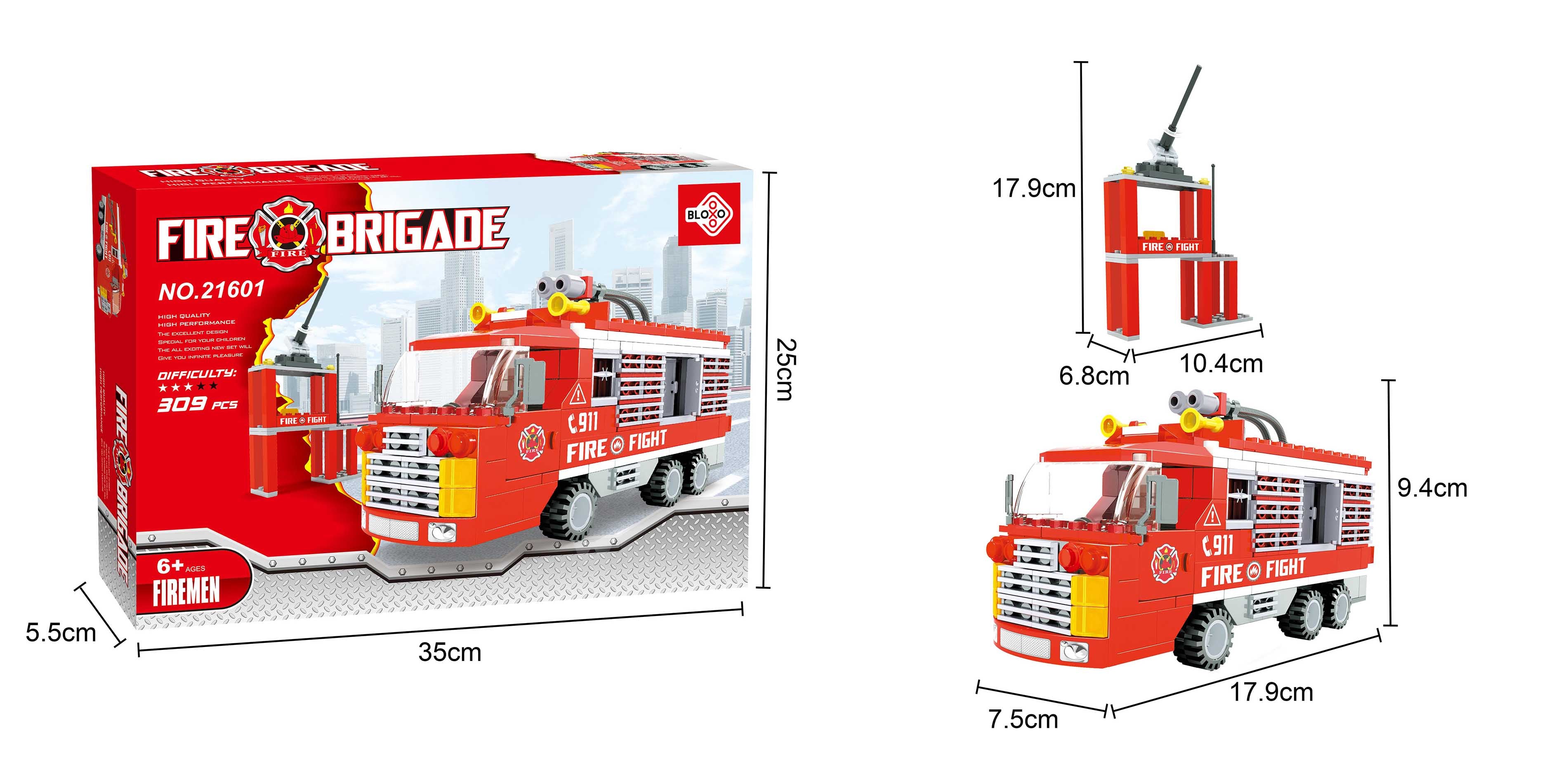 Stavebnica hasičov Blox 278 ks