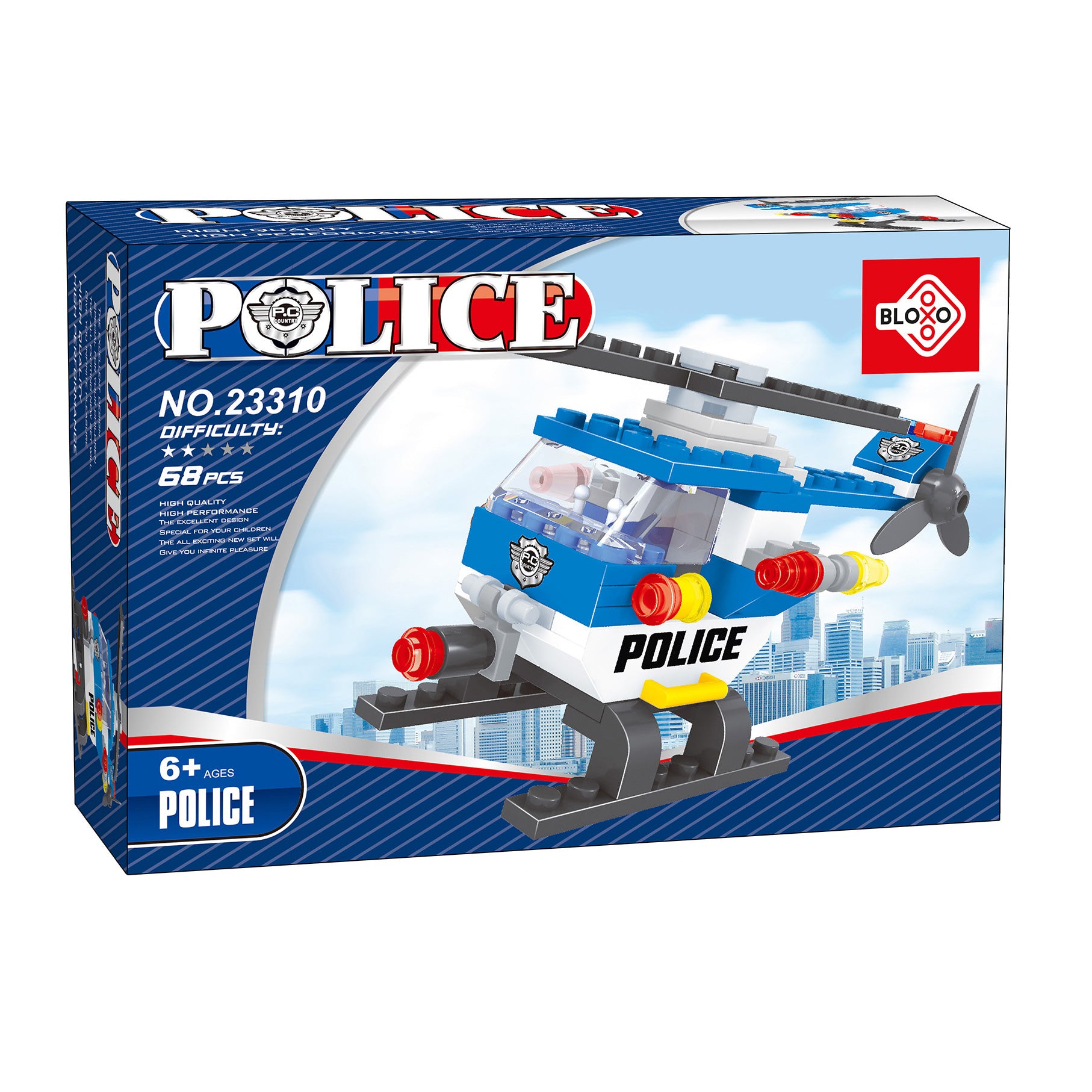 Bloxo policajná stavebnica 68 ks