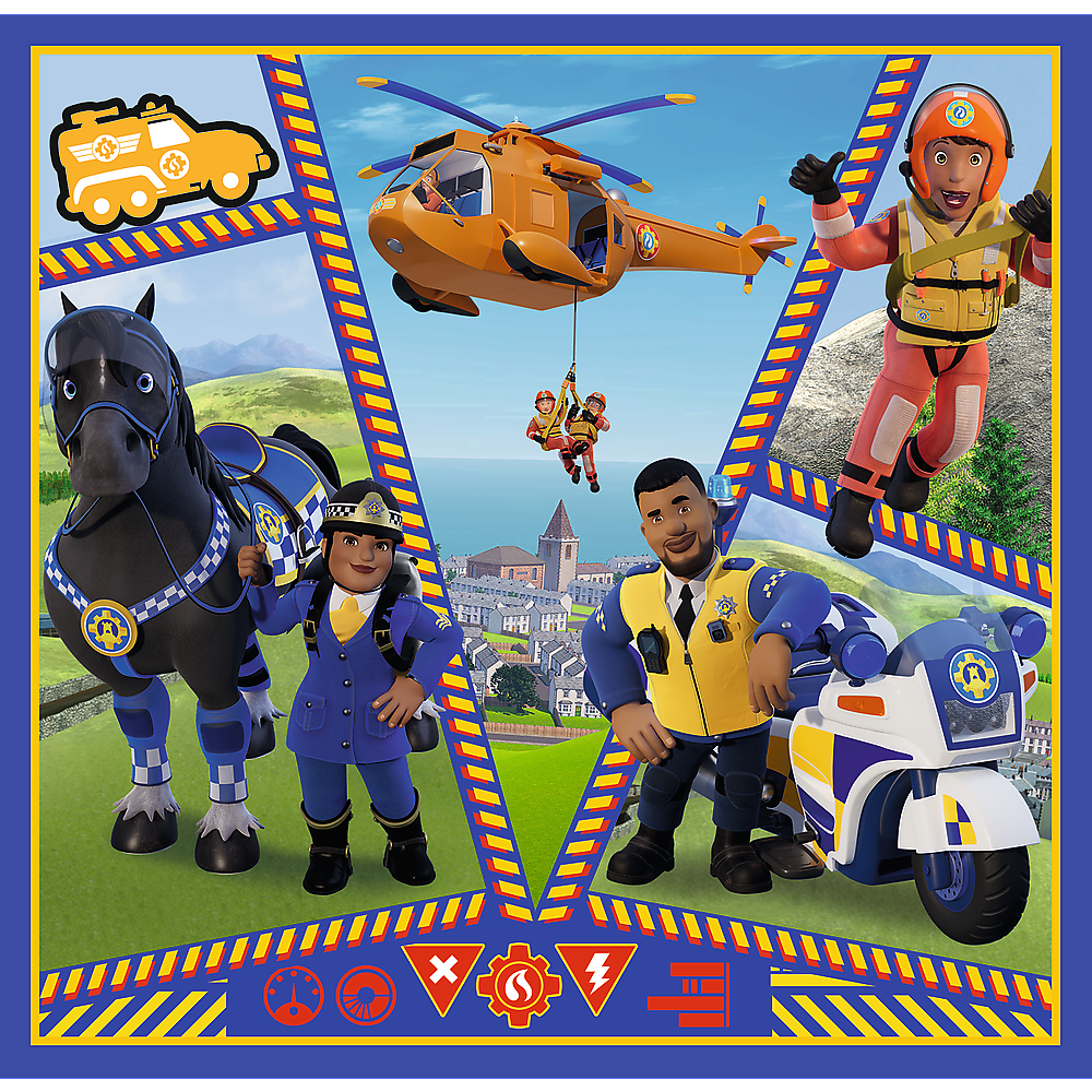 Puzzle 3in1 - Fireman Sam Day Trefl 34868