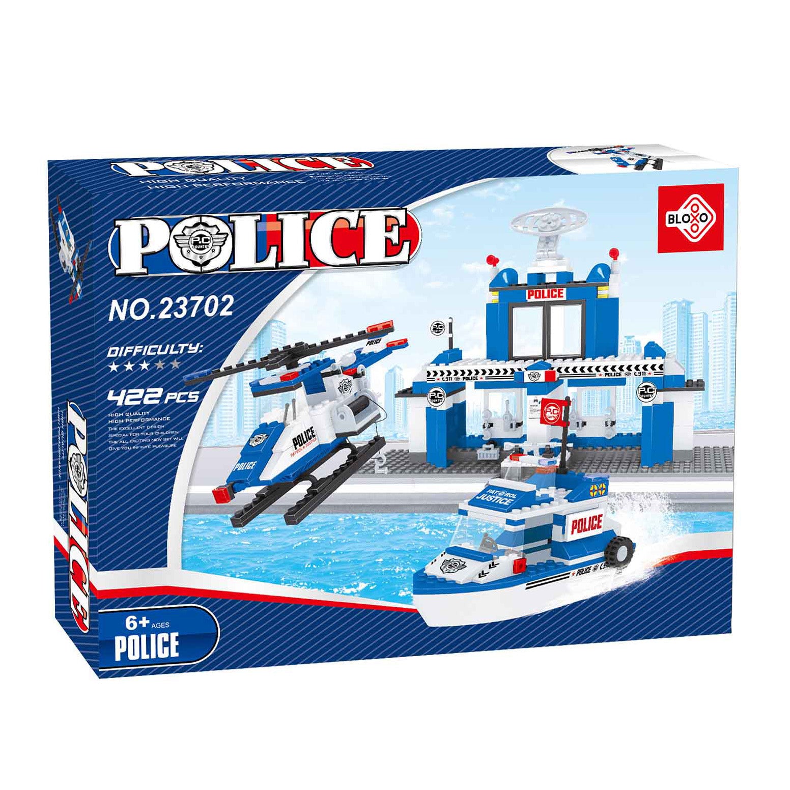 Policajná stavebnica Bloxo 370 ks