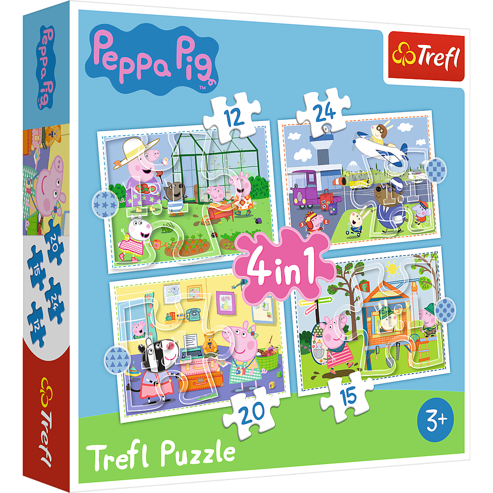 Puzzle - 4en1 - Recuerdos Navideños / Peppa Pig Trefl 34359