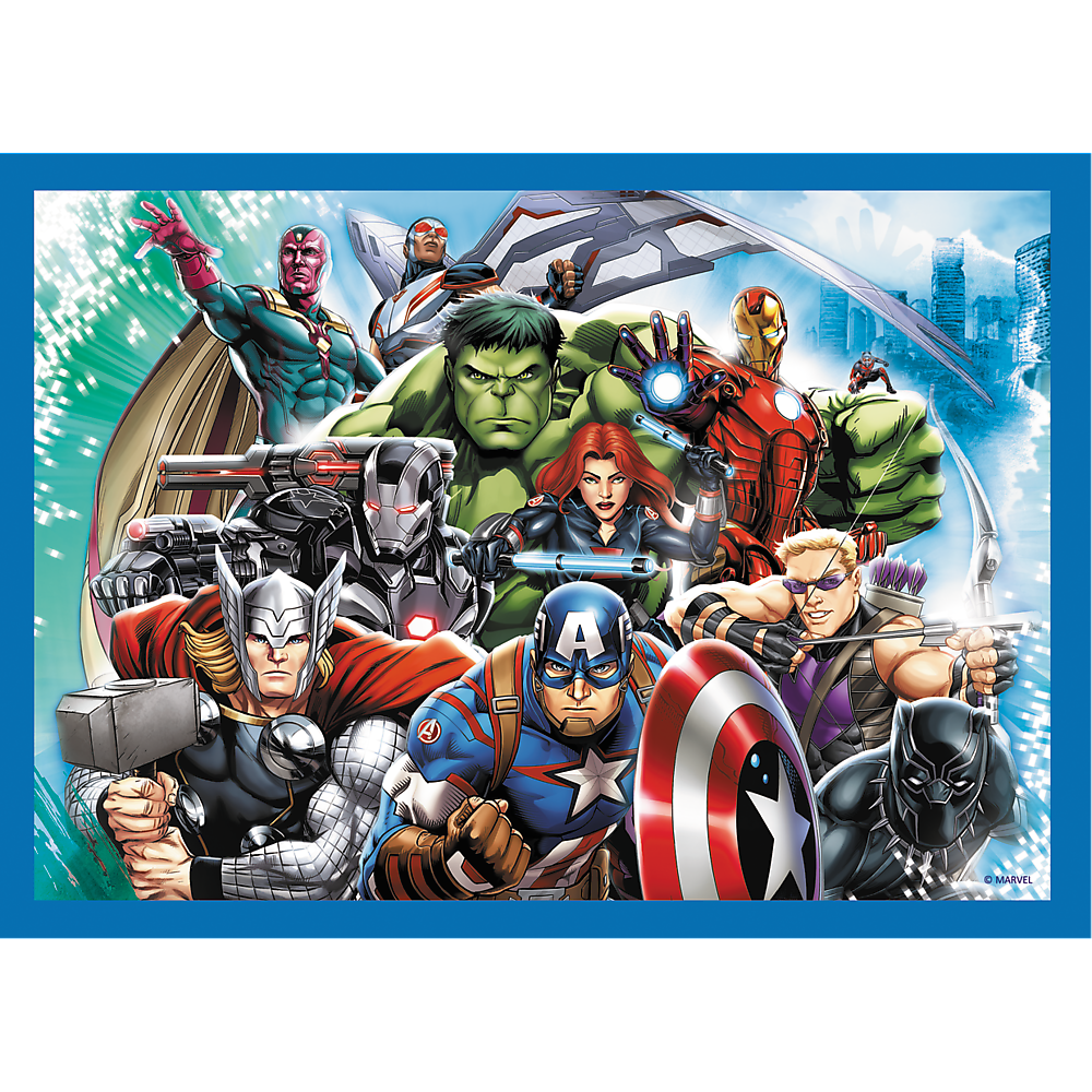 Puzzle - 4 In 1 - Brave Avengers Trefl 34386