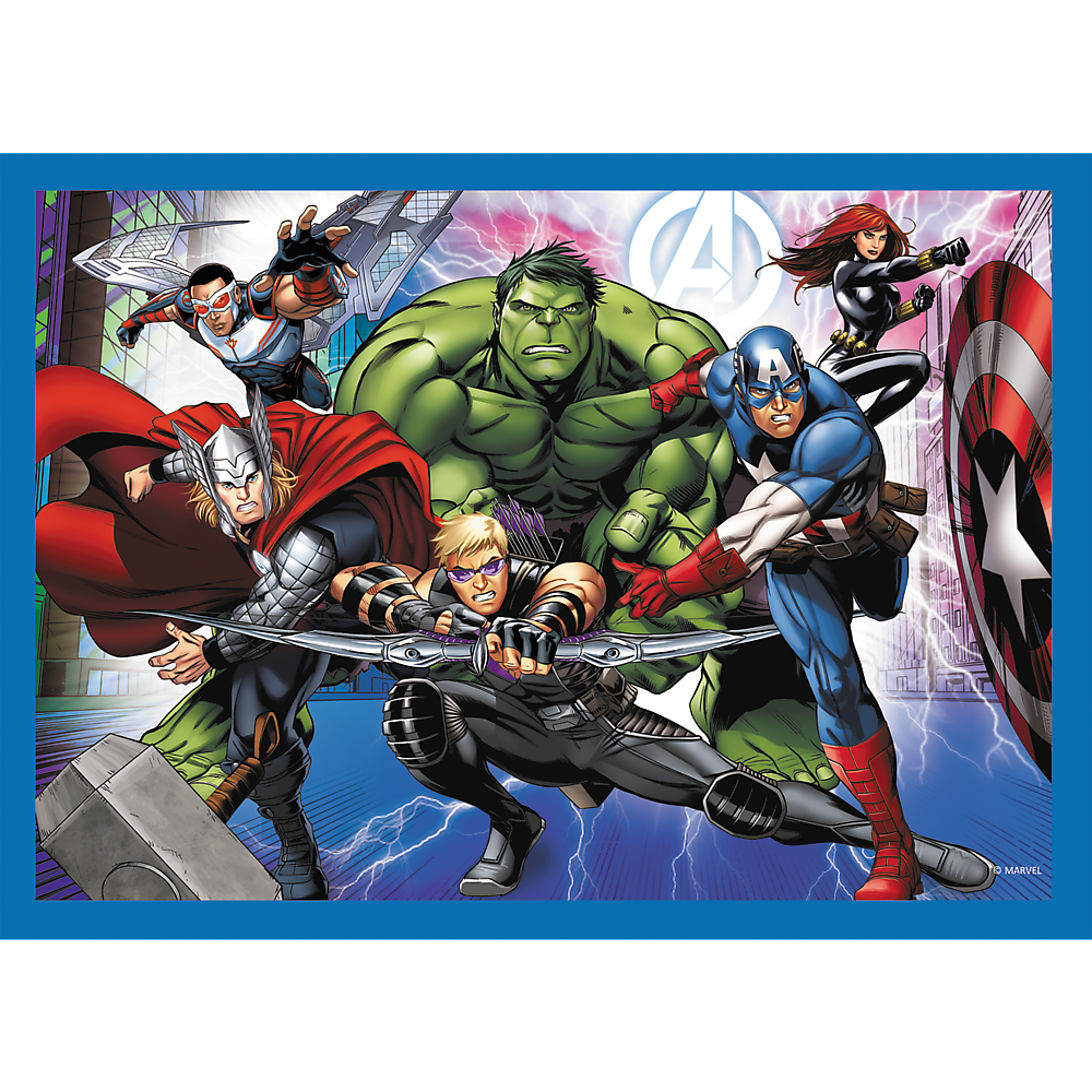 Puzzle - 4 In 1 - Brave Avengers Trefl 34386