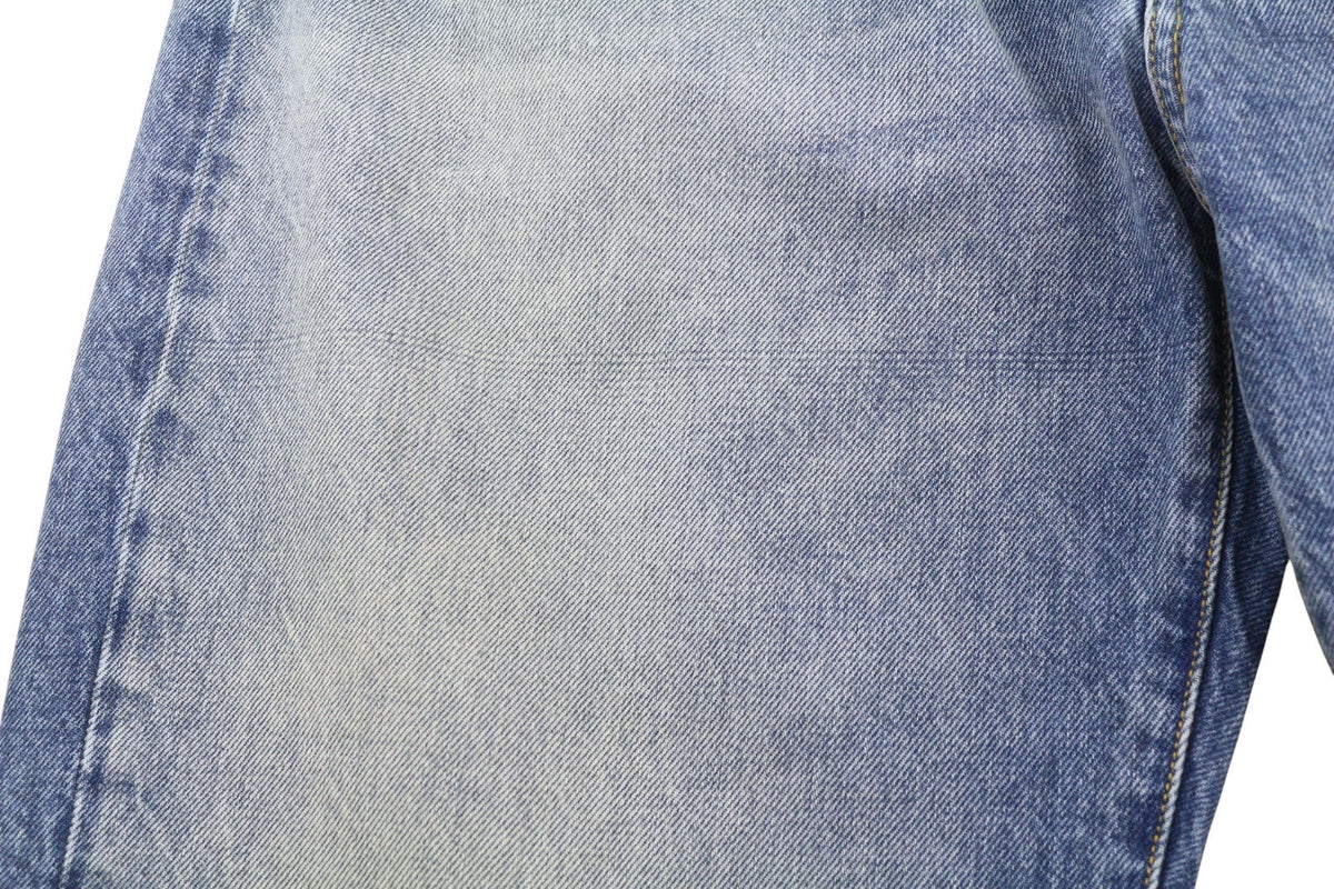Vaqueros R13 X-bf con puños para mujer 29 Jasper Blue Whiskers Faded Cropped