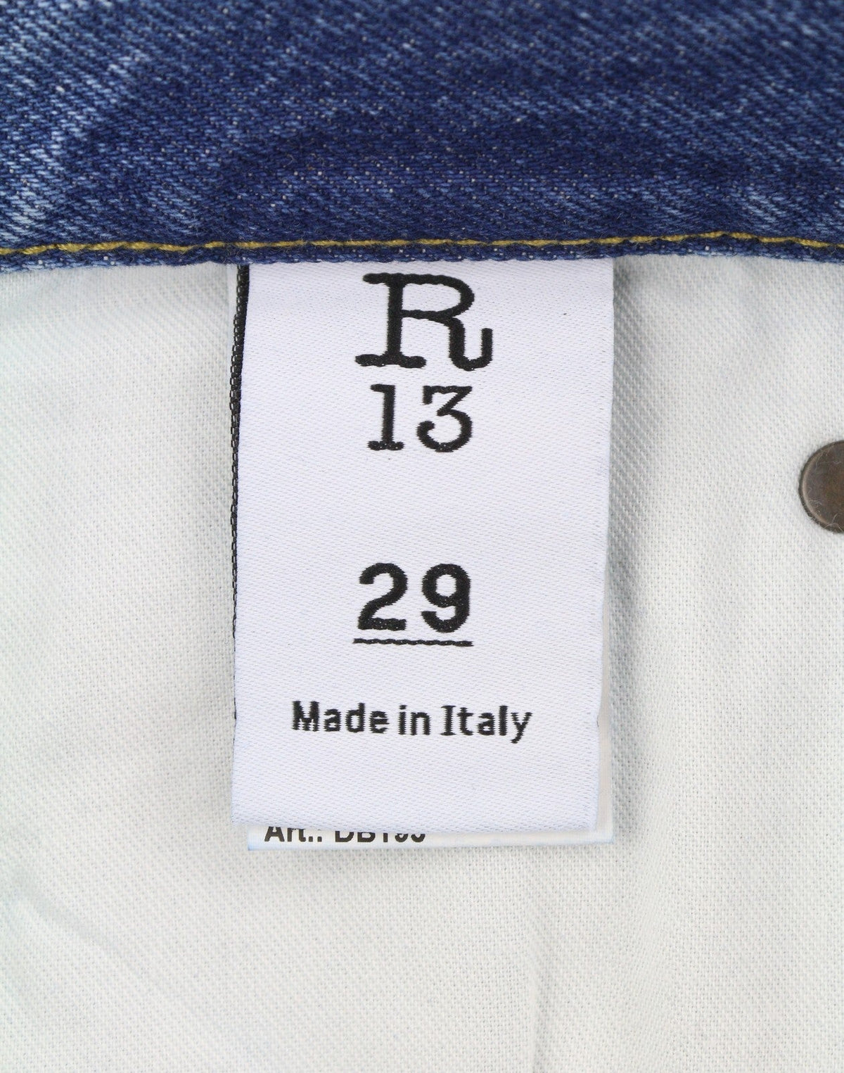 Vaqueros R13 X-bf con puños para mujer 29 Jasper Blue Whiskers Faded Cropped