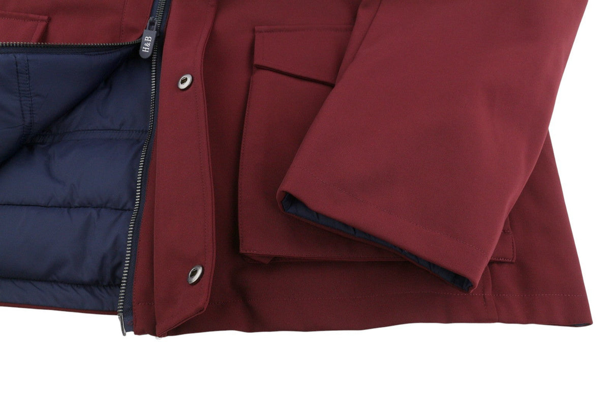 Burgundy Polyester Jacket