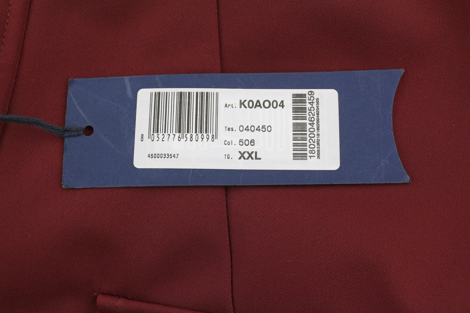 Burgundy Polyester Jacket