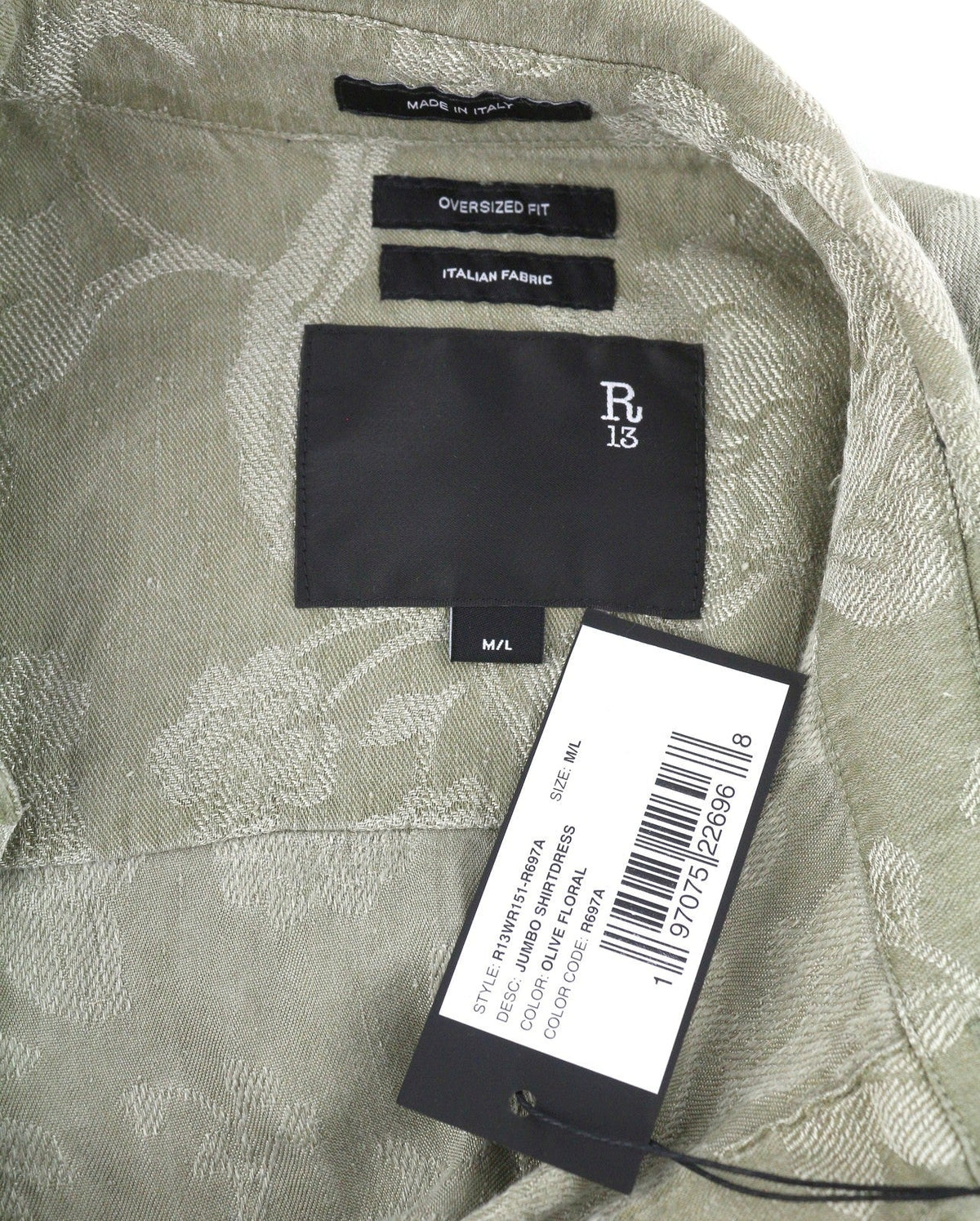 R13 Jumbo košile Dámské Dressolive Květinová směs prádla Rrp1295 Ps26