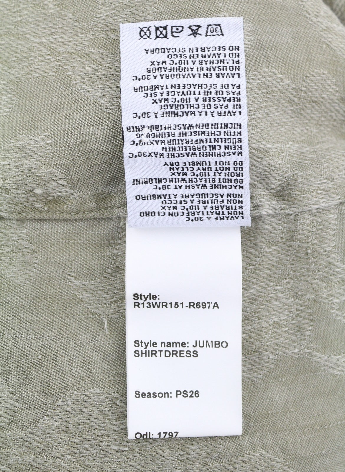 R13 Jumbo košile Dámské Dressolive Květinová směs prádla Rrp1295 Ps26