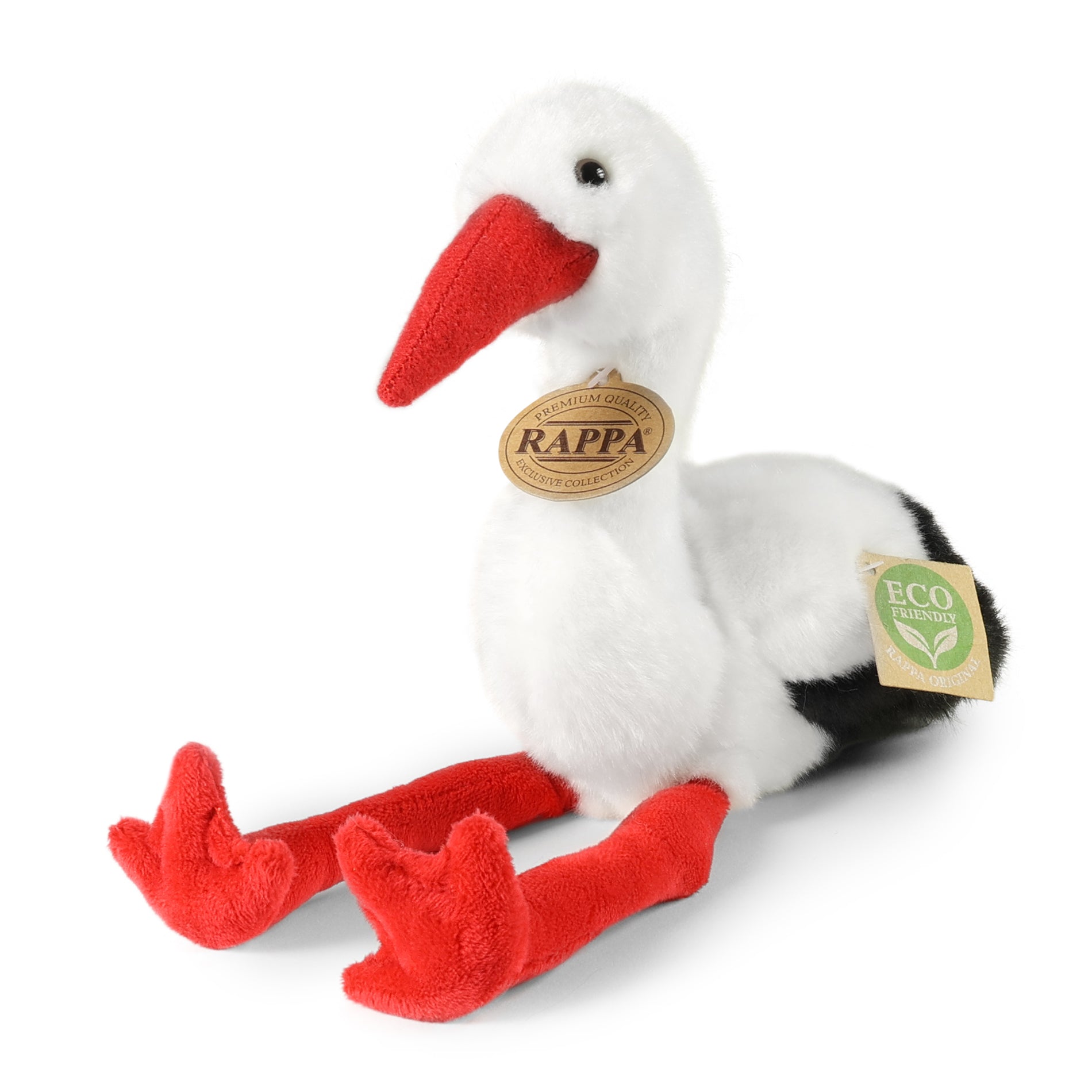 Plüss gólya 27 cm Környezetbarát