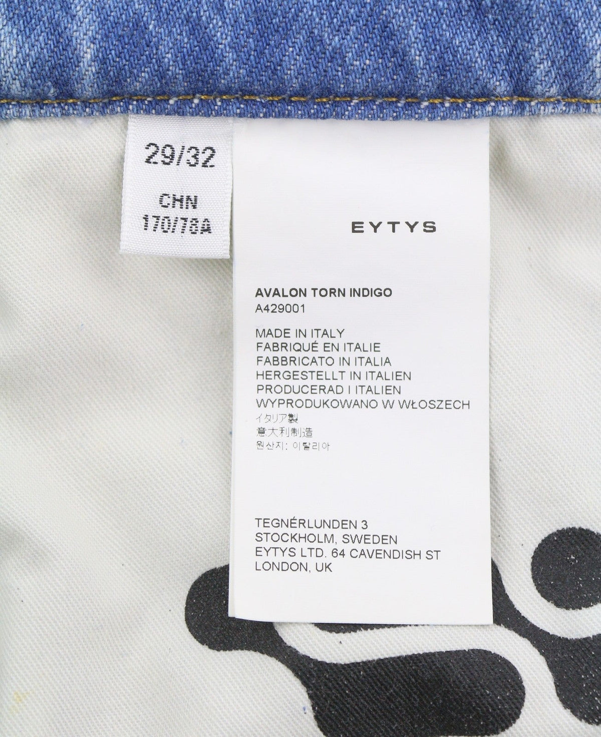 Eytys Avalon Torn Indigo Cropped Bootcut Donna Jeansmen Unisex Rrp370