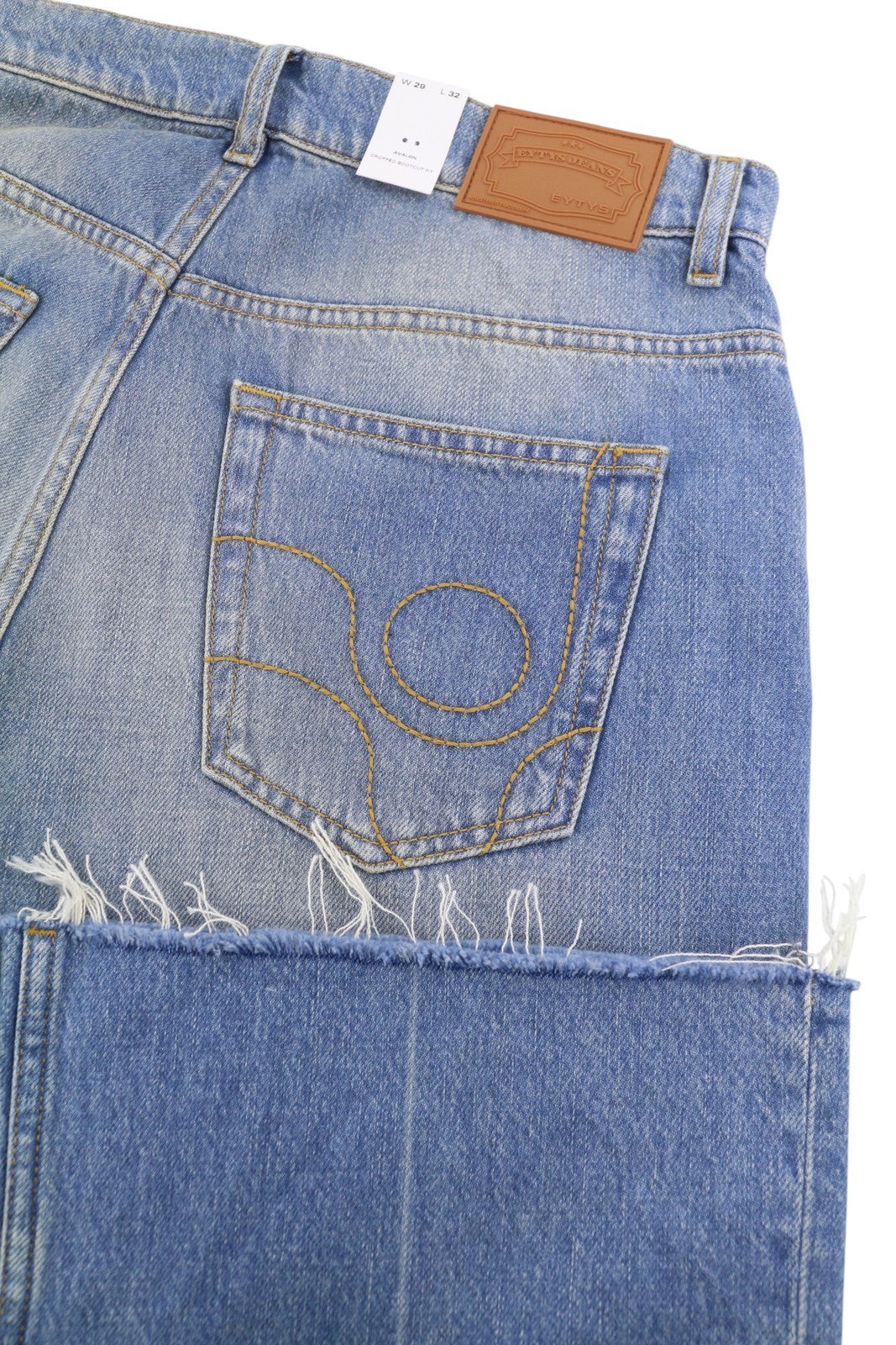 Eytys Avalon Torn Indigo Cropped Bootcut Donna Jeansmen Unisex Rrp370