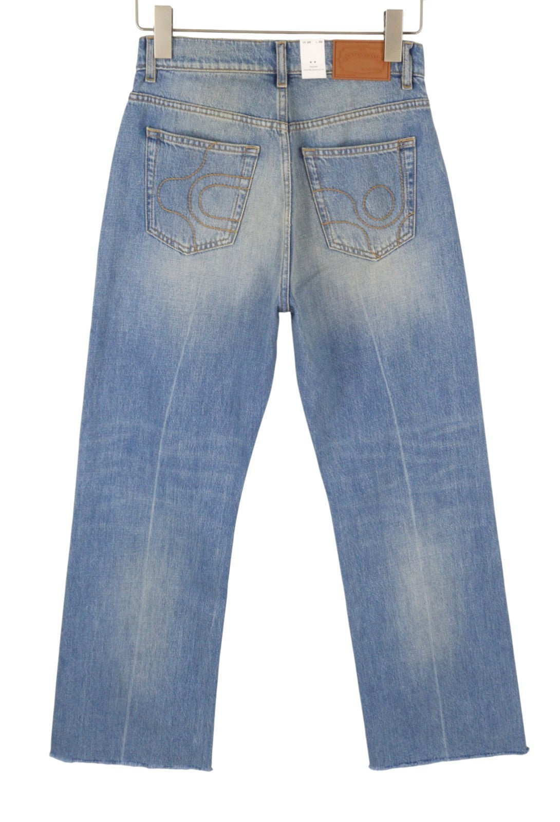 Eytys Avalon Torn Indigo Przycięte Bootcut Damskie Jeansy Męskie Uniseks Rrp370