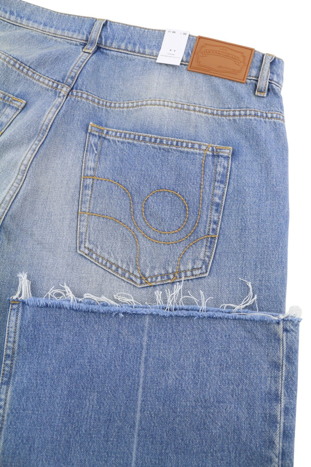 Eytys Avalon Torn Indigo Cropped Bootcut Donna Jeansmen Unisex Rrp370