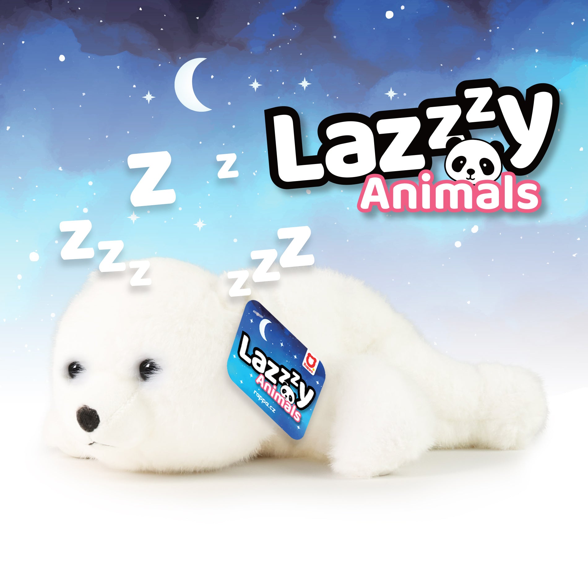Плюшено бяло мече Lazyanimals 29 см