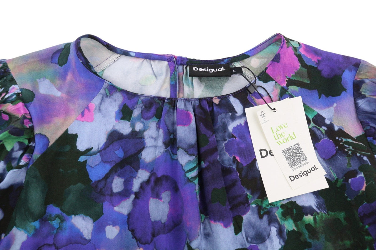 Desigual Blus Cairo Rep Camicetta da donna con stampa floreale colorata a maniche lunghe
