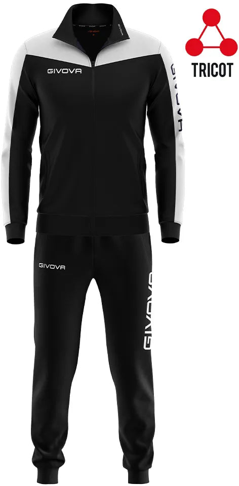 Ensemble de sport Givova Roma noir-blanc noir