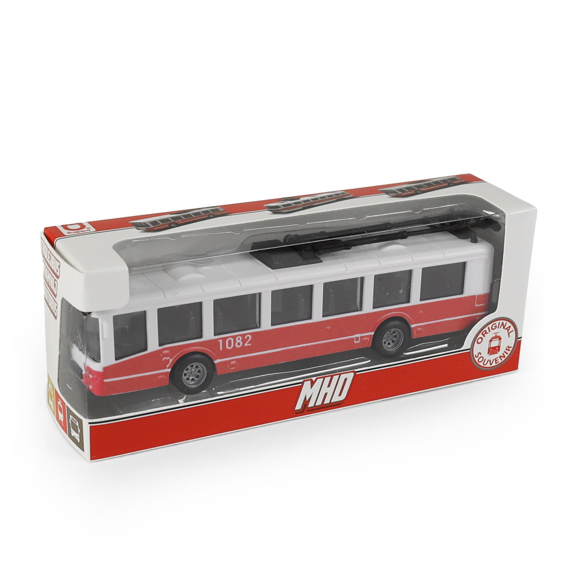 Trolleybus Red 16 Cm