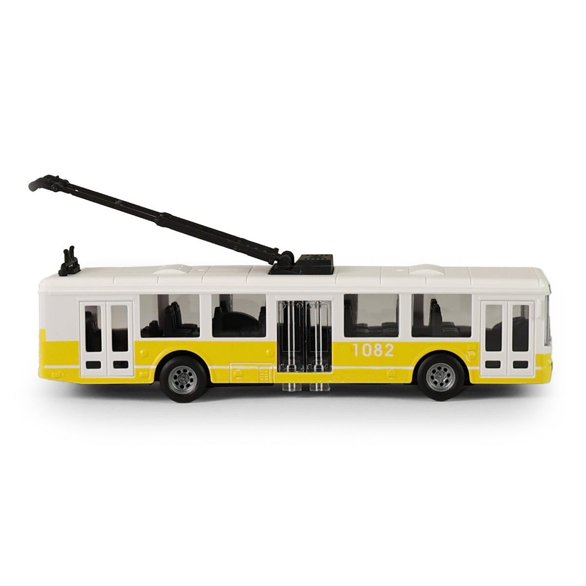 Trolibusz sárga 16 cm