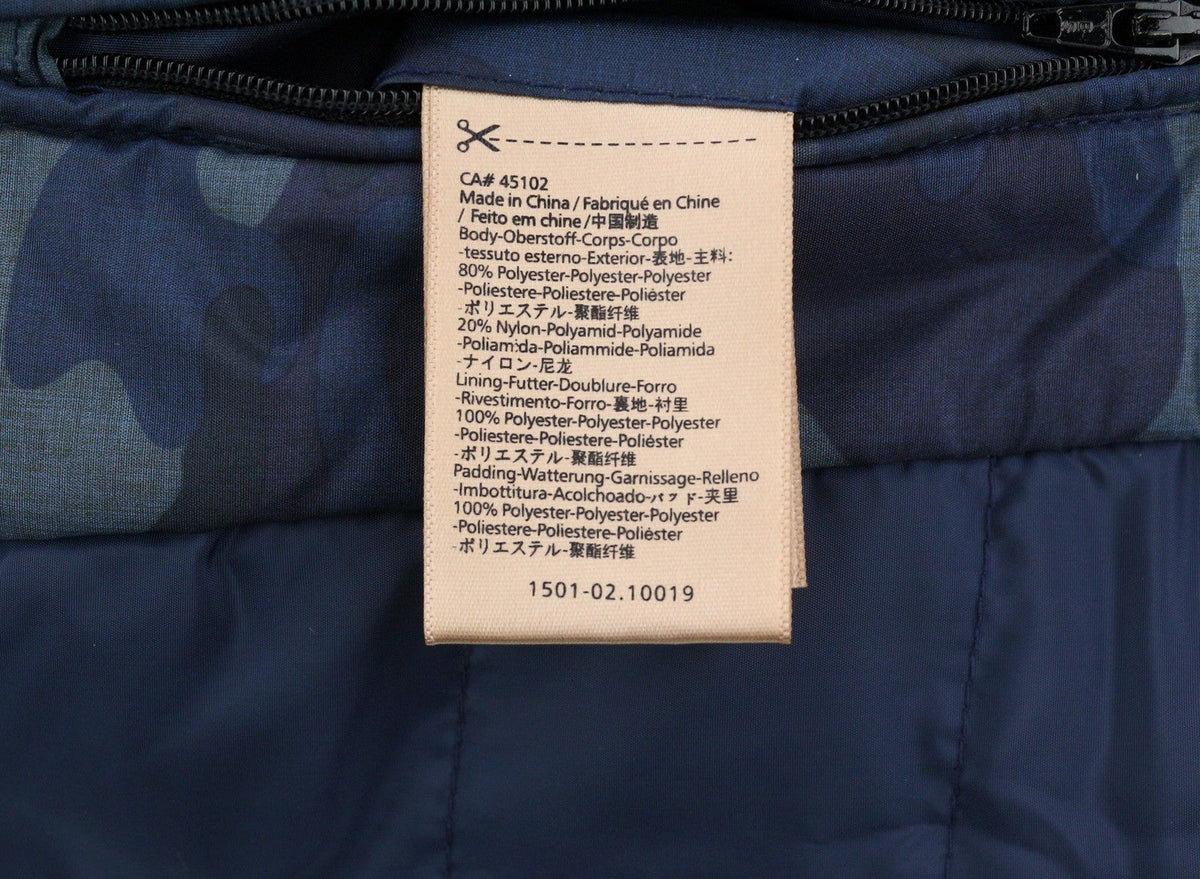 Scotch & Soda férfi kabátkék terepszínű, rejtett kapucni, bélelt teljes cipzárral