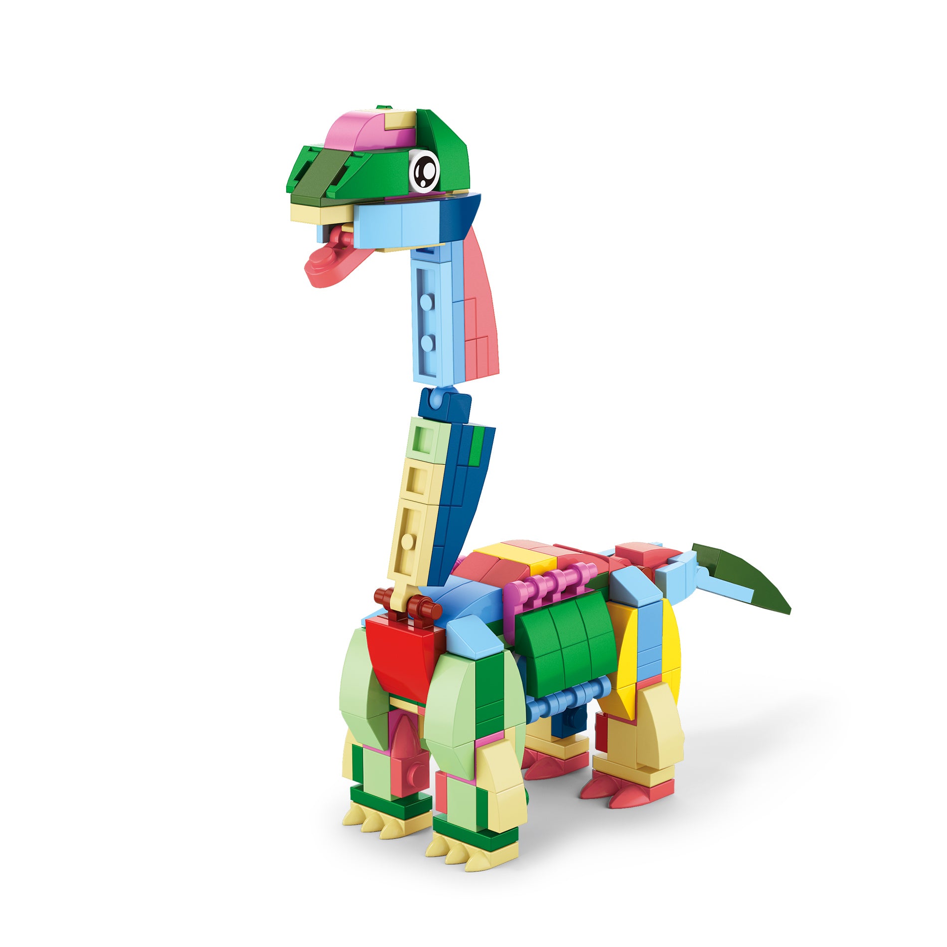 Bouwset met 12 dinosaurusfiguren
