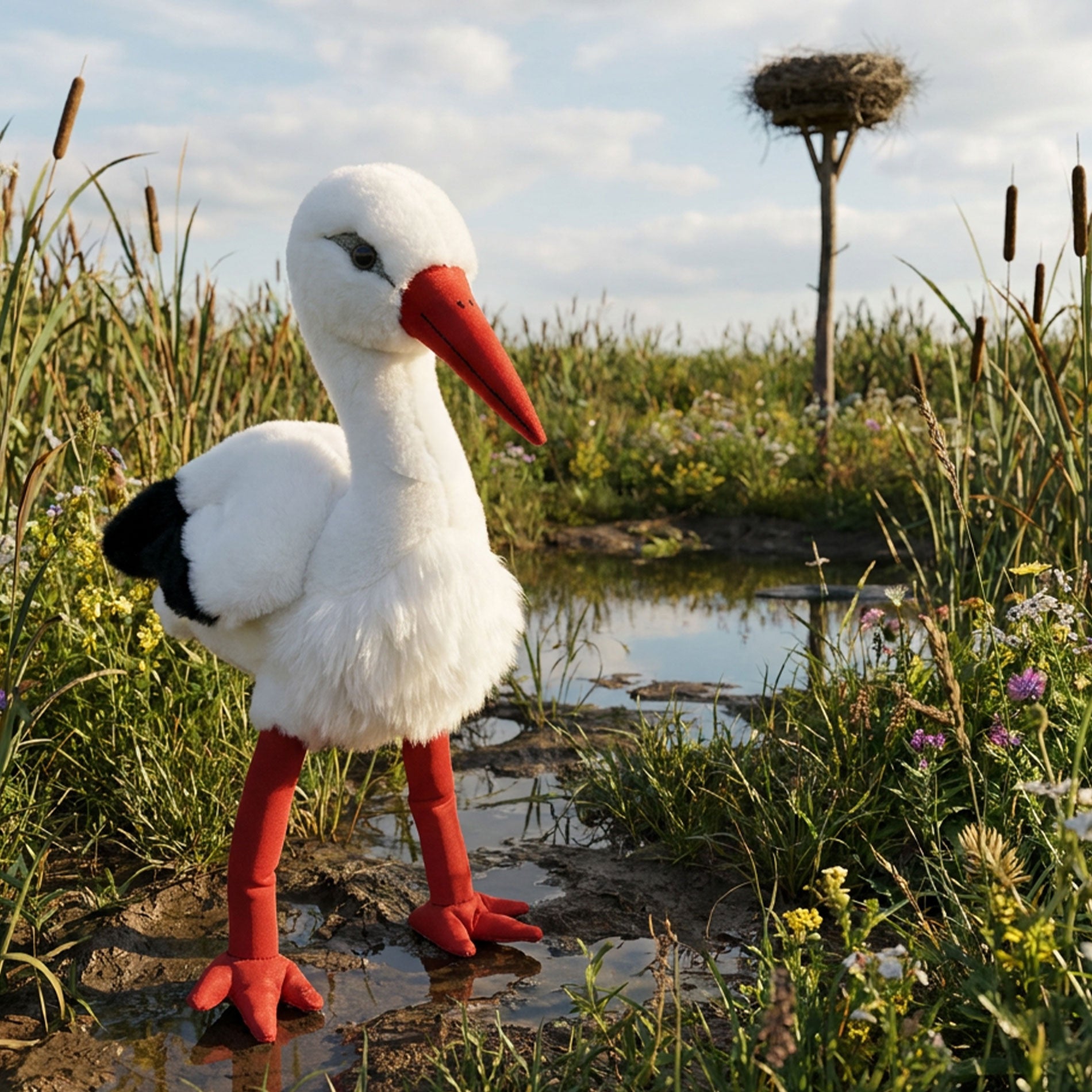 Plush Stork 32 Cm Eco-friendly Plush World