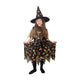 Kids' Witch Costume Black And Gold With Hat (m)