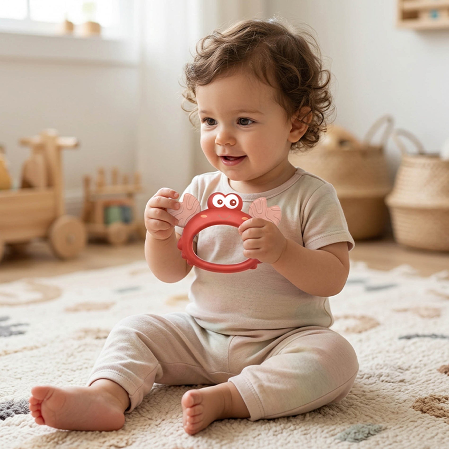 Crab Rattle/teething Toy
