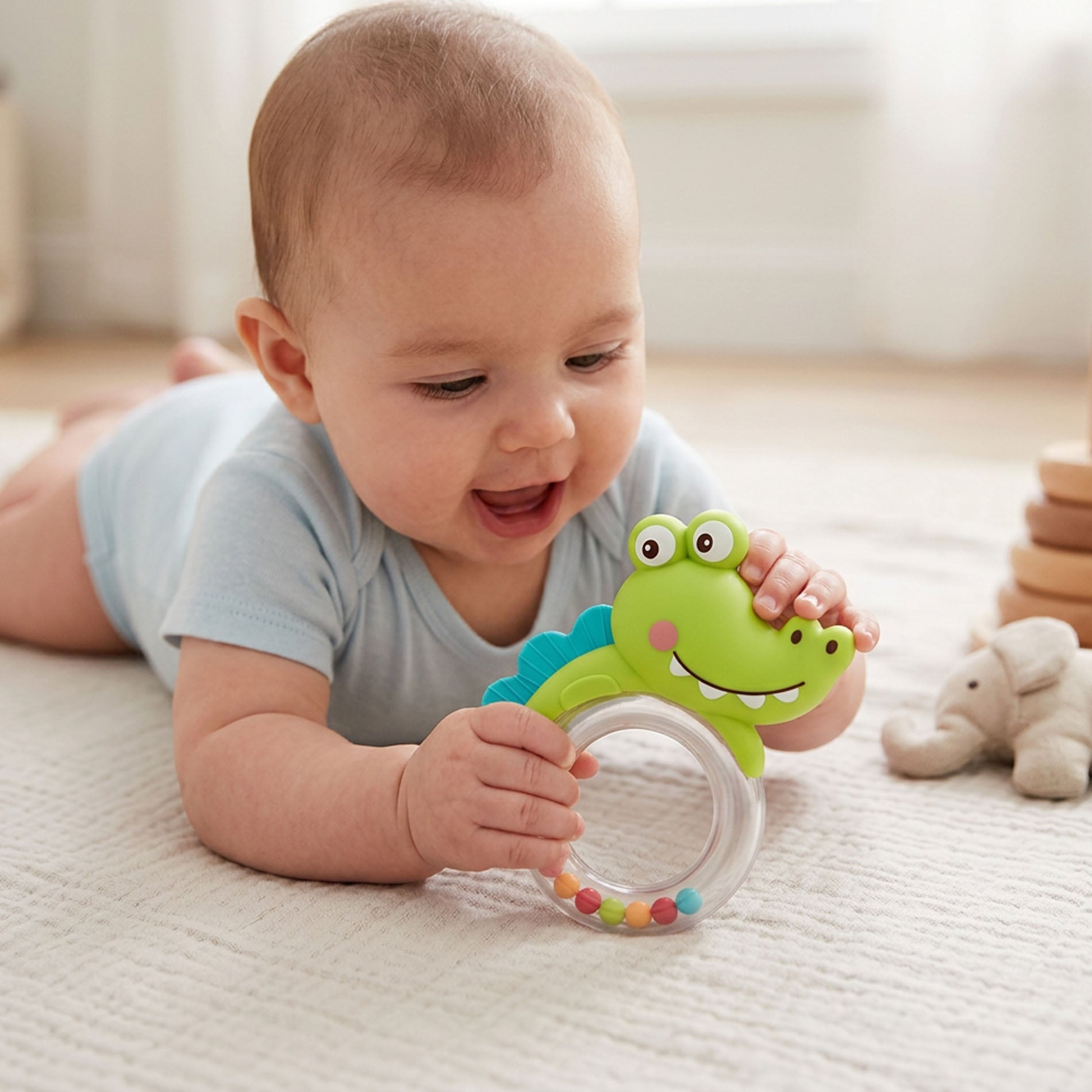 Crocodile Rattle/teether Toy