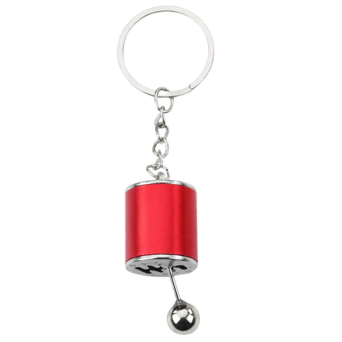 Metal Keychain Moving Gearbox Red