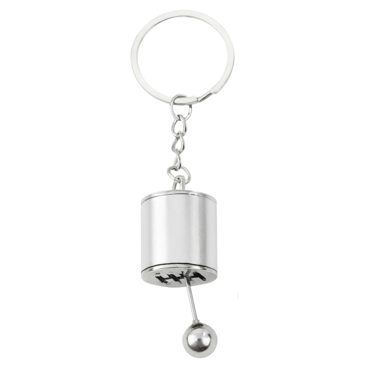 Metal Keychain Movable Gearbox Silver