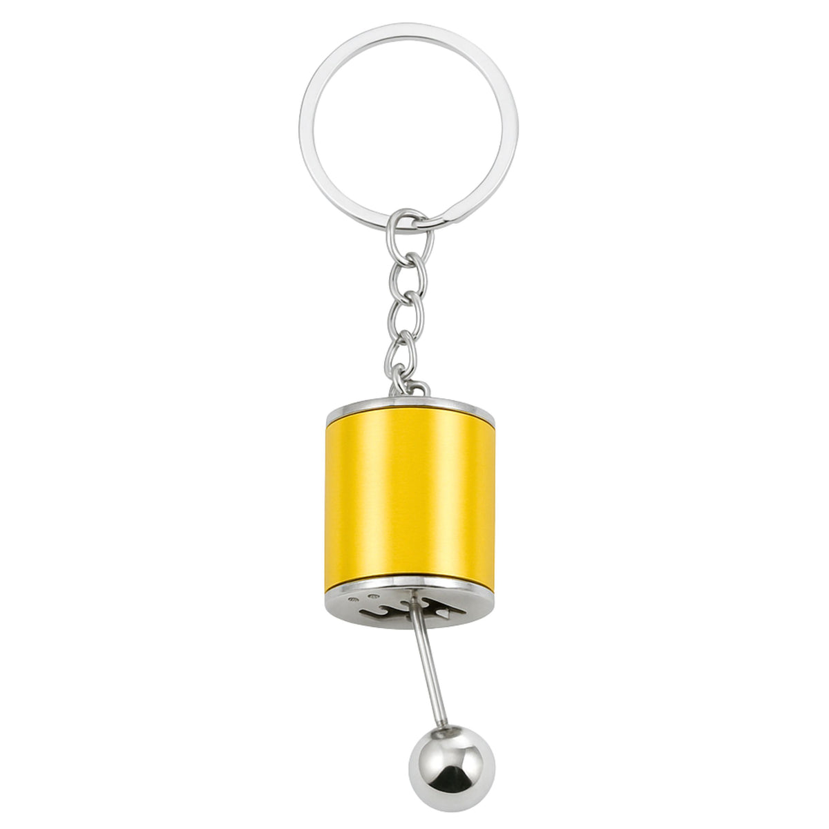 Metal Keychain Moving Gearbox Gold