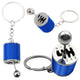 Metal Keychain Moving Gearbox Blue
