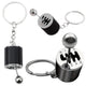 Metal Keychain Movable Gearbox Black