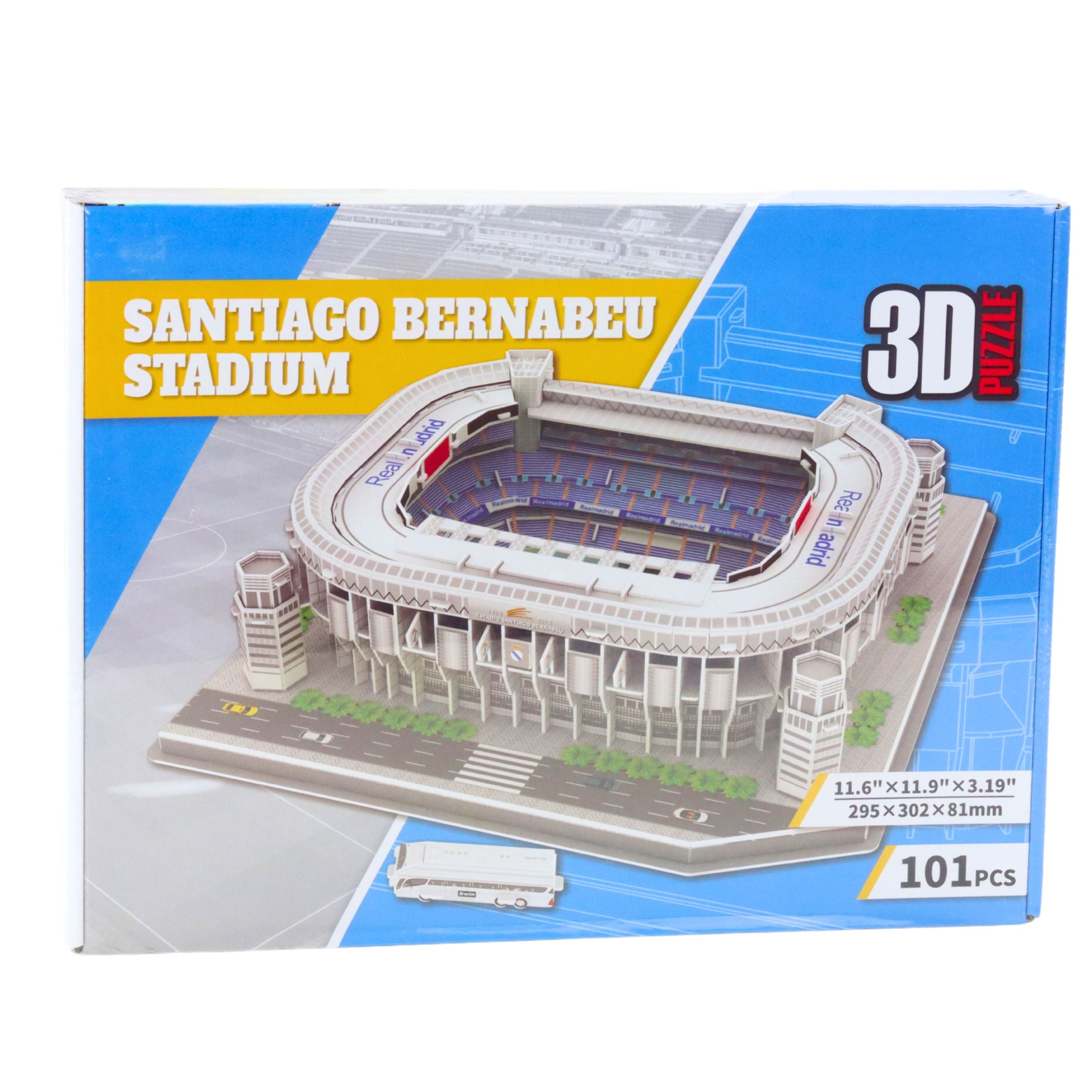 3d Puzzle Santiago Bernabeu Football Stadium Real Madrid 101 Pcs